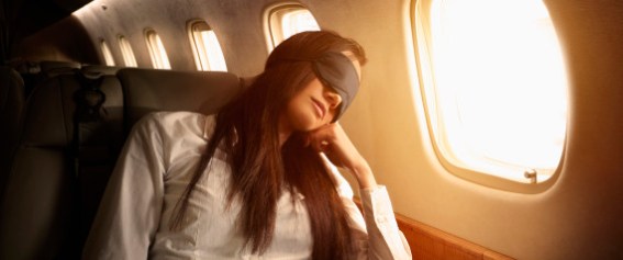 sleeping on plane
